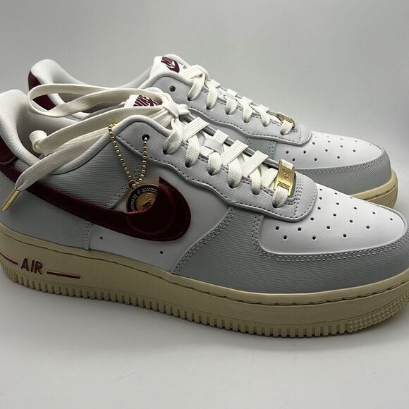 Nike Women's Air Force 1 '07 SE gray white red Shoes women's 8.5 NWB - Picture 2 of 10